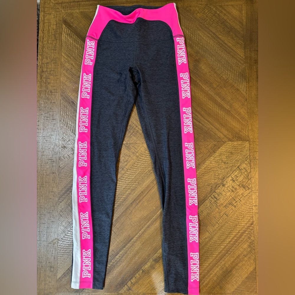 PINK Victoria's Secret Ultimate Charcoal and Hot Pink Leggings